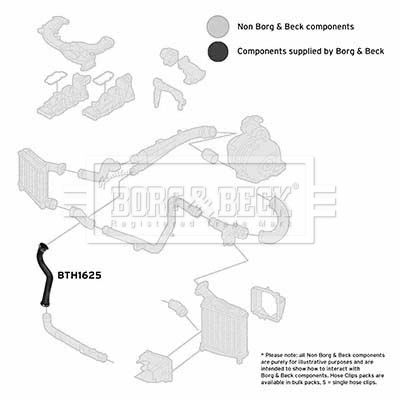 Charge Air Hose Borg & Beck BTH1625