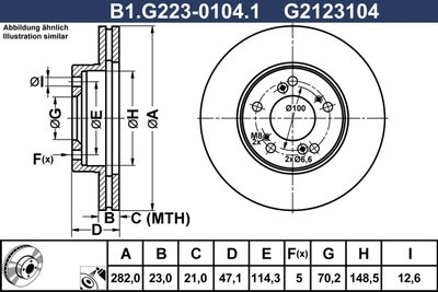 GALFER B1.G223-0104.1 Гальмівні диски 