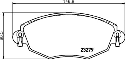 Комплект тормозных колодок, дисковый тормоз HELLA 8DB 355 029-581 для JAGUAR X-TYPE