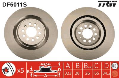 Bromsskiva TRW DF6011S
