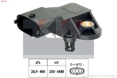 Czujnik ciśnienia powietrza, adaptacja wysokościowa KW 493 206