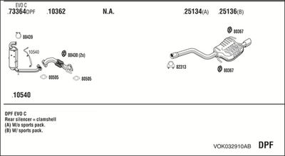 ABGASANLAGE WALKER VOK032910AB