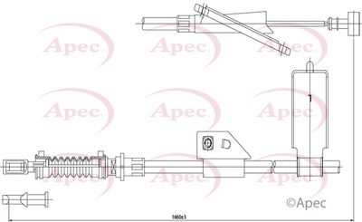 Cable Pull, parking brake APEC CAB1304