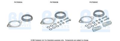Zestaw montażowy, rura wydechowa BM CATALYSTS FK70063
