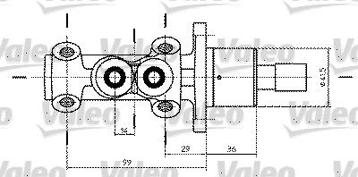 VALEO 350734 Ремкомплект тормозного цилиндра  для AUDI CABRIOLET (Ауди Кабриолет)
