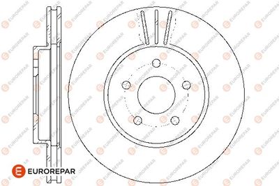 Тормозной диск EUROREPAR 1667858980 для JAGUAR X-TYPE