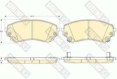 Комплект тормозных колодок, дисковый тормоз GIRLING 6144566 для CADILLAC CTS