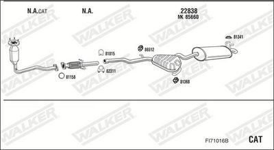 ABGASANLAGE WALKER FI71016B