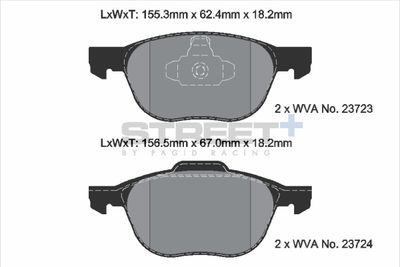 Sada brzdových destiček, kotoučová brzda PAGID Racing T8041SP2001