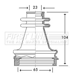 Bellow, drive shaft FIRST LINE FCB2779