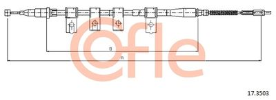 Тросик, cтояночный тормоз COFLE 92.17.3503 для DAEWOO LANOS