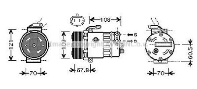 AVA QUALITY COOLING OLAK139 Компрессор, кондиционер 