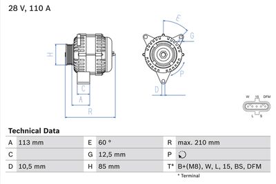 Bosch Alternator 0 986 049 770