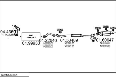 SISTEM DE ESAPAMENT MTS SUZU51359A019093