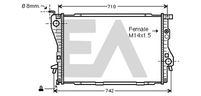 EACLIMA 31R07082 Радиатор охлаждения двигателя  для BMW 5 (E39) 525 tds