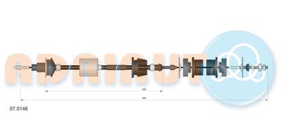 Cable Pull, clutch control 07.0146