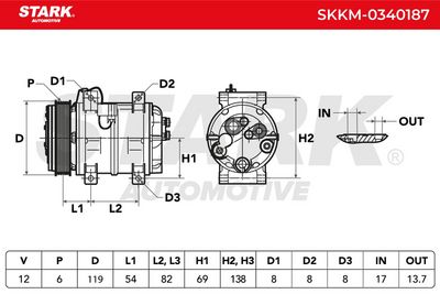 компресор, климатизация STARK SKKM-0340187