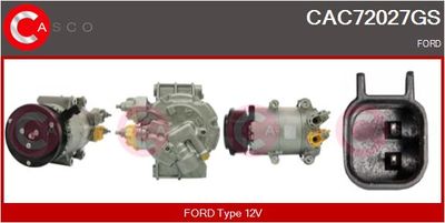 Компрессор, кондиционер CASCO CAC72027GS для FORD B-MAX