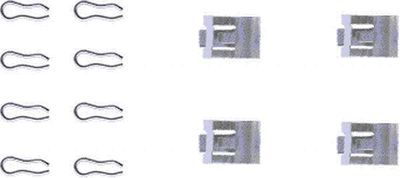 Комплектующие, колодки дискового тормоза HELLA 8DZ 355 202-201 для FIAT UNO