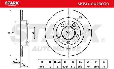 спирачен диск STARK SKBD-0023039
