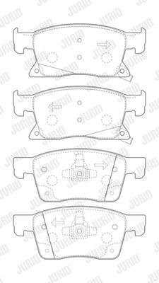 BREMSBELAGSATZ SCHEIBENBREMSE JURID 573702J 1