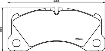 Комплект тормозных колодок, дисковый тормоз BREMBO P 65 046 для PORSCHE CAYENNE