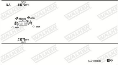 Изпускателна система WALKER MAK018830