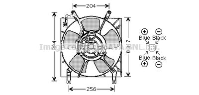 Вентилятор, охлаждение двигателя PRASCO MT7516 для MITSUBISHI ECLIPSE