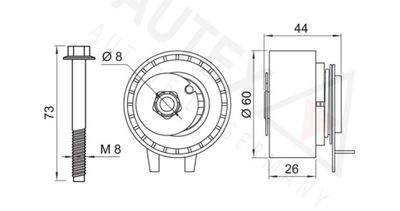 ROLA INTINZATOR CUREA DISTRIBUTIE AUTEX 654451 1