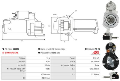 STARTER AS-PL S0981S 4
