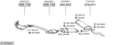 Układ wydechowy BOSAL SYS05567