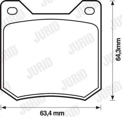 Комплект тормозных колодок, дисковый тормоз JURID 571208J для PEUGEOT 204