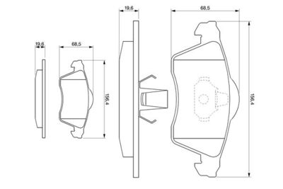 BOSCH 0 986 424 402 Комплект тормозных колодок, дисковый тормоз 