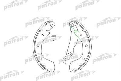 PATRON PSP216 Ремкомплект барабанных колодок  для OPEL CORSA (Опель Корса)