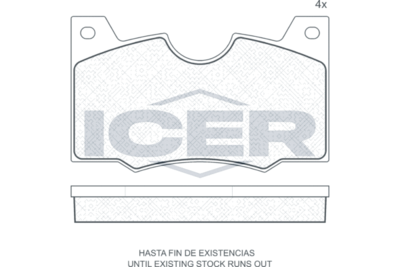 Комплект тормозных колодок, дисковый тормоз ICER 180507 для LANCIA FULVIA