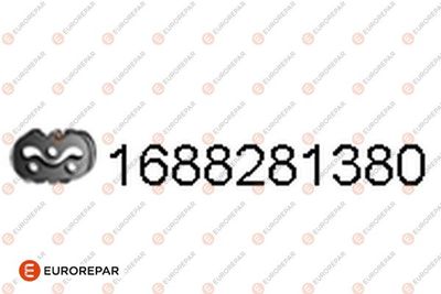 EUROREPAR 1688281380 Крепление глушителя  для FIAT 500L (Фиат 500л)