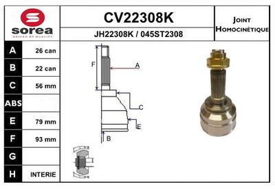 SET ARTICULATIE PLANETARA EAI CV22308K