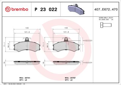 BREMBO Remblokkenset, schijfrem PRIME LINE (P 23 022)
