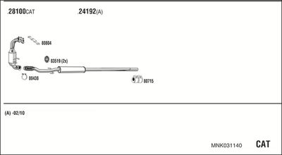 Układ wydechowy WALKER MNK031140