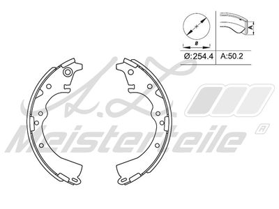 комплект спирачна челюст A.Z. Meisterteile AZMT-44-026-1376