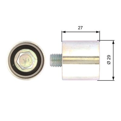 Deflection Pulley/Guide Pulley, timing belt T42019