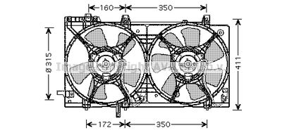 AVA QUALITY COOLING SU7512 Вентилятор системы охлаждения двигателя  для SUBARU FORESTER (Субару Форестер)