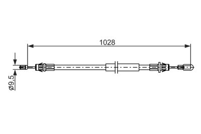 BOSCH Brake Cable BC2880 1987482880