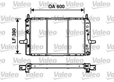 Радиатор, охлаждение двигателя VALEO 731786 для FORD P