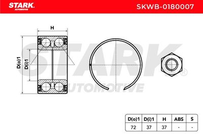 комплект колесен лагер STARK SKWB-0180007