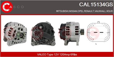 GENERATOR / ALTERNATOR CASCO CAL15134GS
