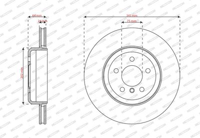 BREMSSCHEIBE FERODO DDF2037C1 1