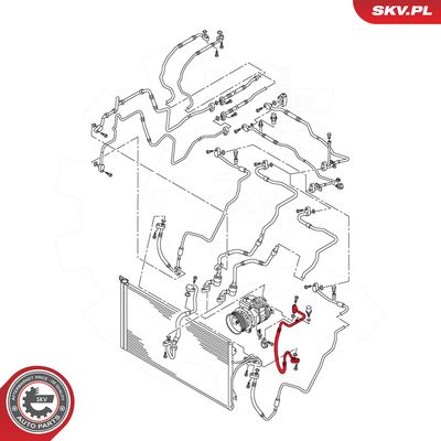Vysokotlaké / nízkotlaké vedení, klimatizace SKV 43SKV579