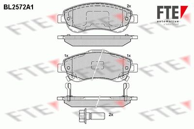 Комплект тормозных колодок, дисковый тормоз FTE 9010824 для HONDA CR-V