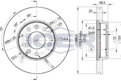 спирачен диск ICER 78BD3269-2
